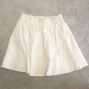 White Club Monaco PU leather skirt